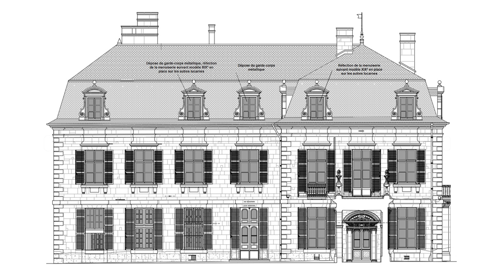 Restauration de la toiture du Grand Pavillon